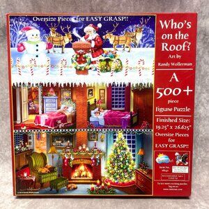 Whos On The Roof? 500+ Piece Jigsaw Puzzle By Randy Wollenmann SunsOut Complete